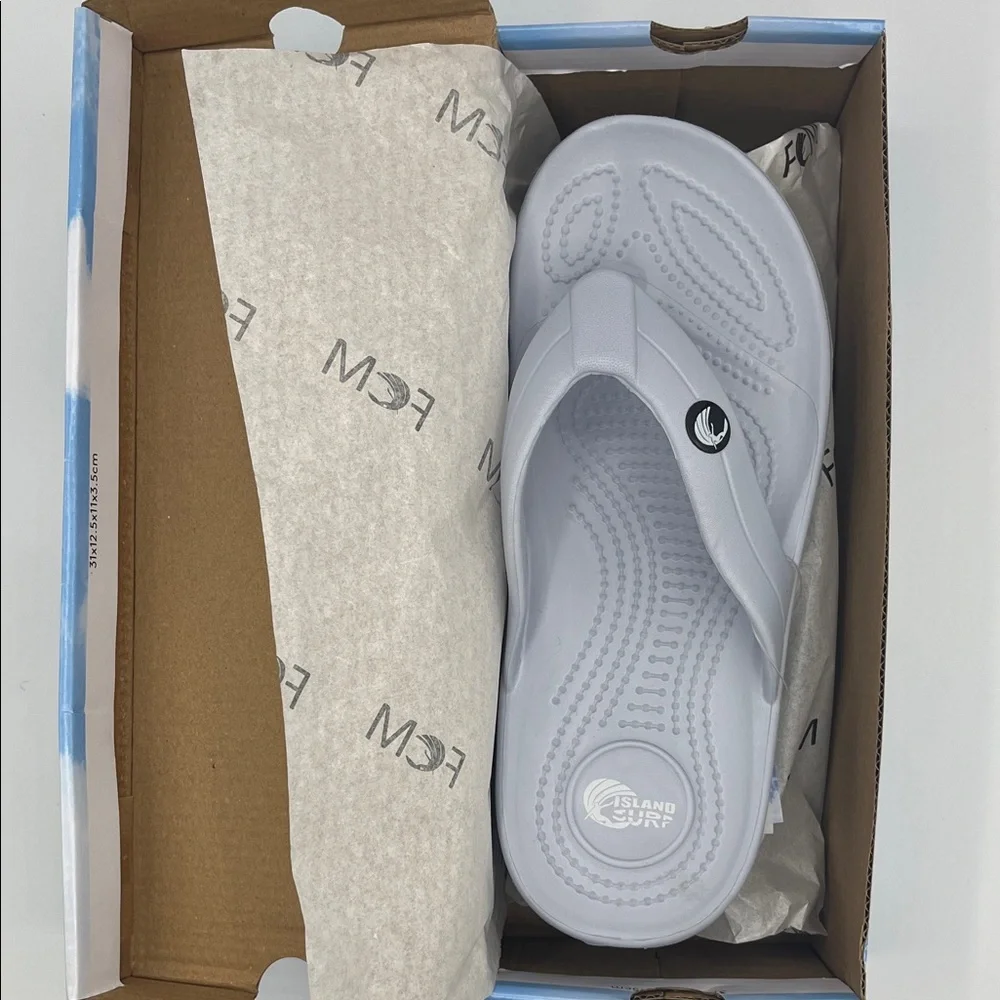 WOMEN'S ISLAND SURF EASE FLIP-FLOPS      Color: Slate Flip-Flop Sandals